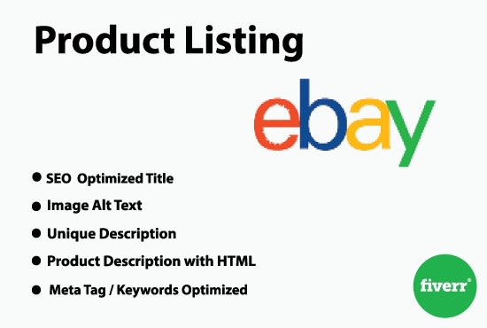 I will do ebay listing SEO title and template listing