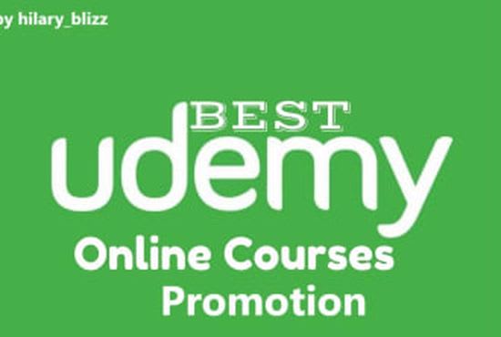 I will do effective promotion for udemy, online course to 500k active student