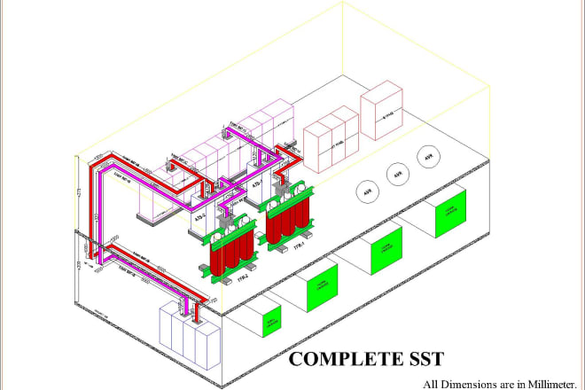 I will do electrical industrial busbar trunking system drawing