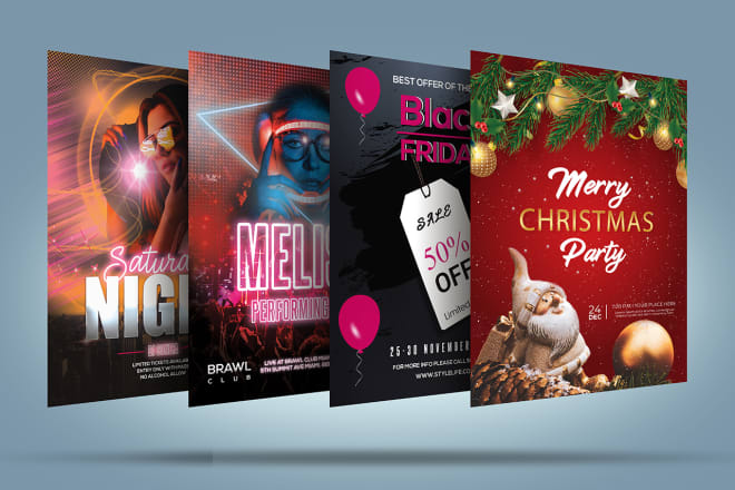 I will do event, party, black friday, christmas flyer design