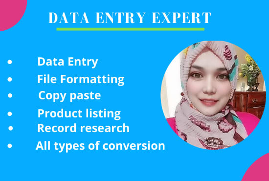I will do excel and google sheet data entry, copy paste, data entry