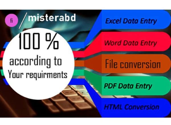 I will do fastest data entry within a day or will be your virtual assistant