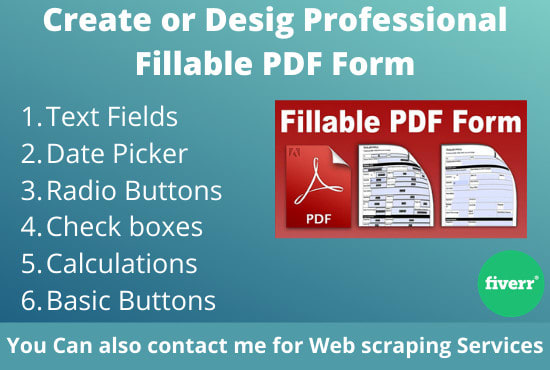 I will do fillable form creation, fillable pdf, fillable form