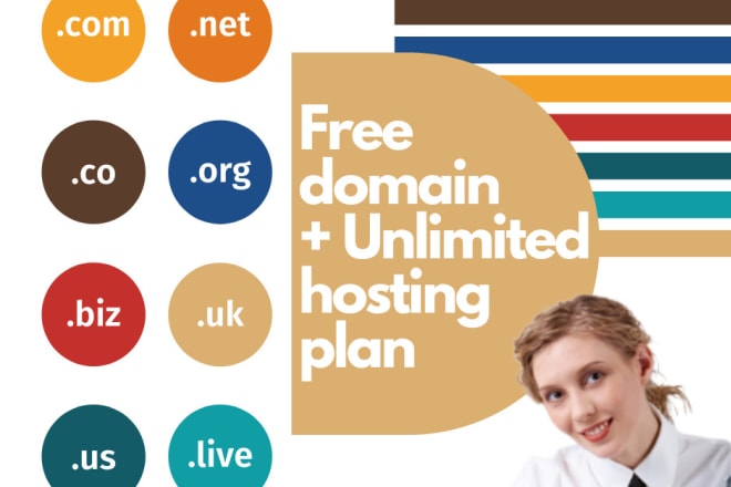 I will do free domain for year and cpanel web hosting