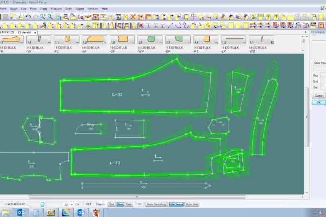 I will do garment pattern and grading on gerber software