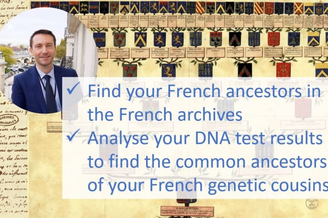 I will do genealogy research for your french family tree and perform dna analysis