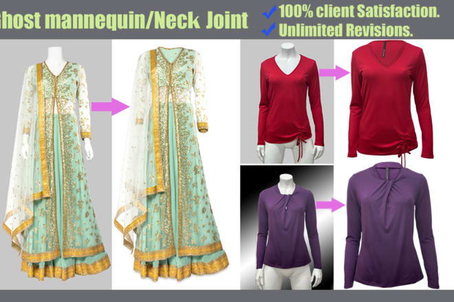 I will do ghost mannequin or neck joint in photoshop editing
