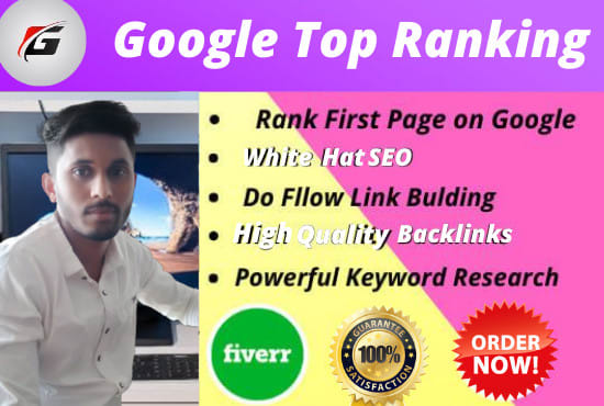 I will do google top ranking any website with white hat SEO service