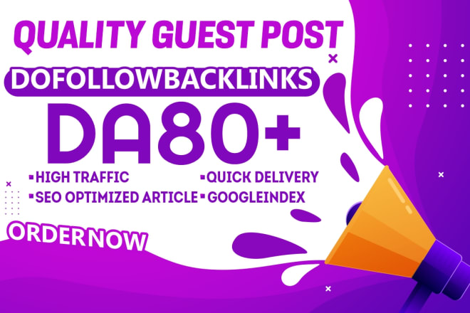 I will do guest post on da 81 google news site with dofollow backlink