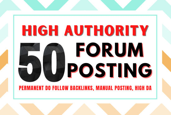 I will do high da forum posting dofollow backlinks for off page seo