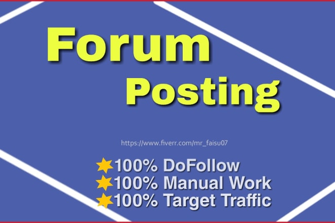 I will do high quality forum posting dofollow backlinks