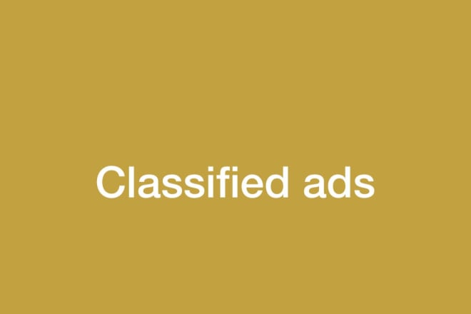 I will do high quality free classified ad posting