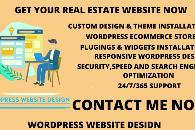 I will do idx mls real estate website design on wordpress or wix, real estate investor