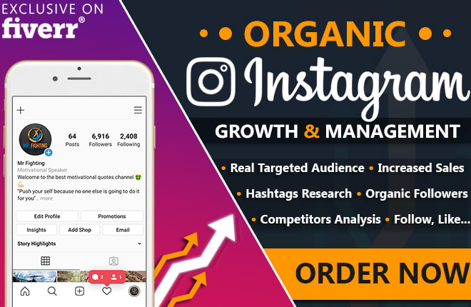 I will do instagram marketing for organic followers growth