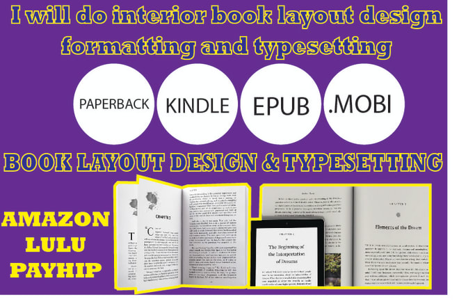 I will do interior book layout design, formatting, and typesetting