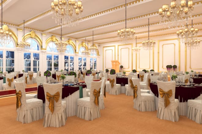 I will do interior design of restaurant cafe wedding venue coffee shop design