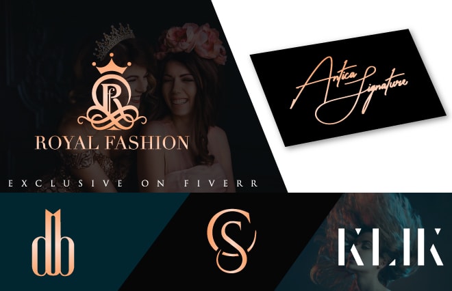 I will do luxury fashion clothing signature logo with source files