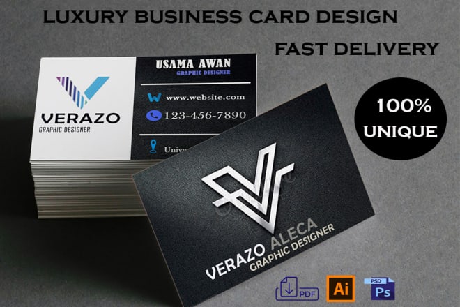 I will do luxury, minimal and professional business card design