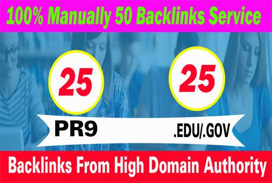 I will do make 50 high trust authority link building backlinks