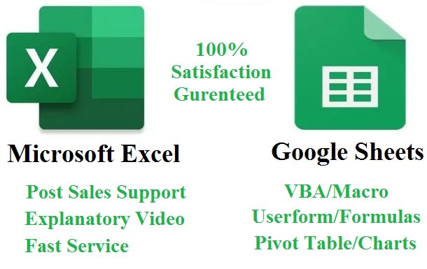 I will do microsoft excel spreadsheet, google sheets tasks with formulas vba macros