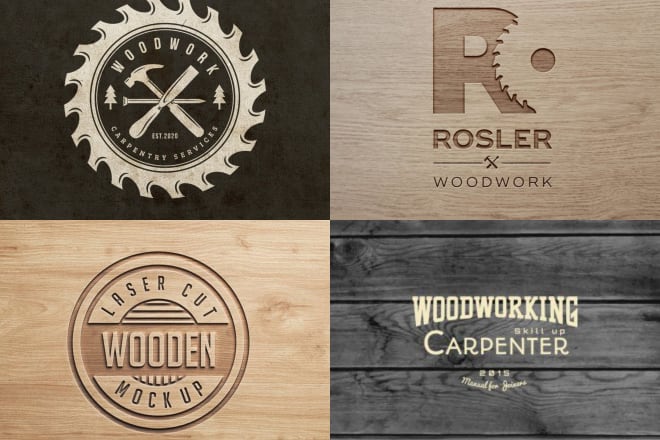 I will do modern wood work and carpentry logo design