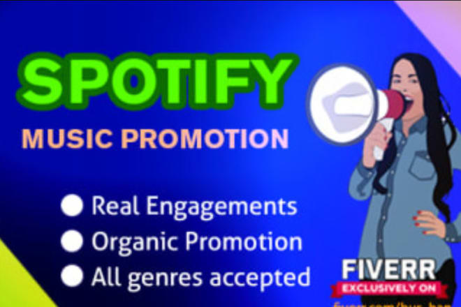 I will do organic spotify music promotion in usa