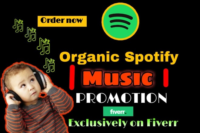 I will do organic spotify promotion and marketing