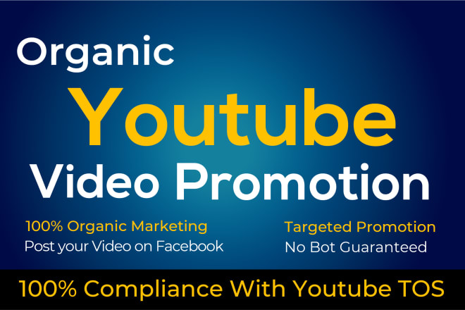 I will do organic youtube video promotion to make it viral