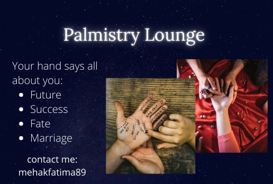 I will do palm reading, palmistry, tell about your future in detail