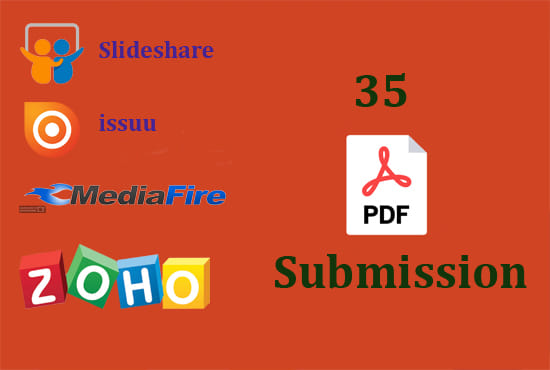 I will do PDF submission on best rated 35 doc or file sharing sites