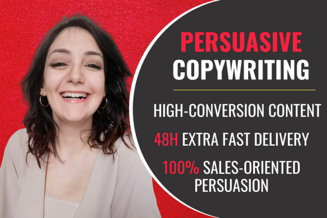 I will do persuasive high conversion copywriting and sales copy