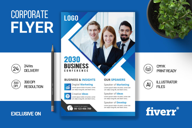 I will do professional business flyer design, real estate flyer, food flyer in 24 hours