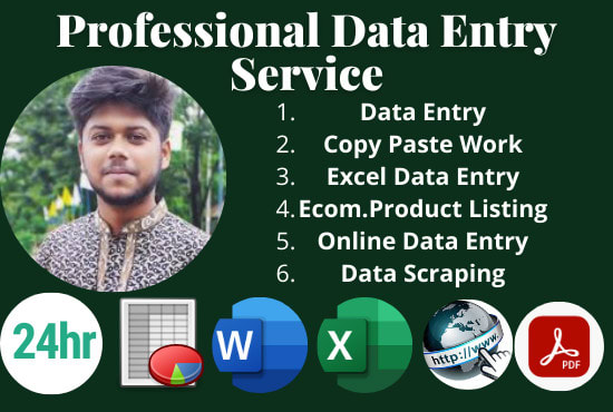 I will do professional data entry job for USA,UK any business