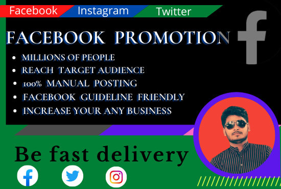 I will do promotion your business on facebook especially in the USA