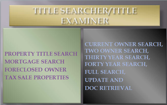 I will do property title search