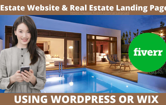 I will do real estate website, real estate landing page in wordpress or wix