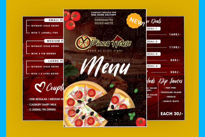 I will do restaurant menu design or food menu design