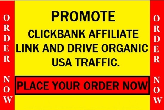 I will do sales guarantee clickbank, affiliate link promotion, clickbank promotion