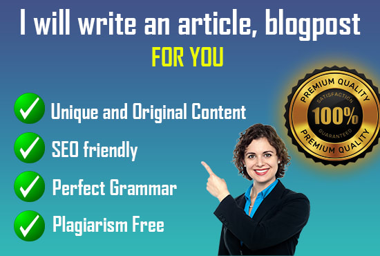 I will do SEO friendly article writing, blog post, content writing for wordpress site