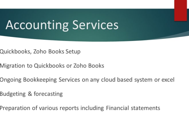 I will do setup, migration and bookkeeping on quickbooks online or zoho books