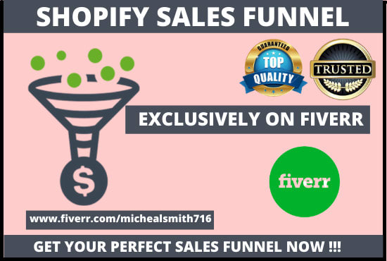 I will do shopify sales funnel,clickfunnels,clickbank affiliate marketing sales funnel