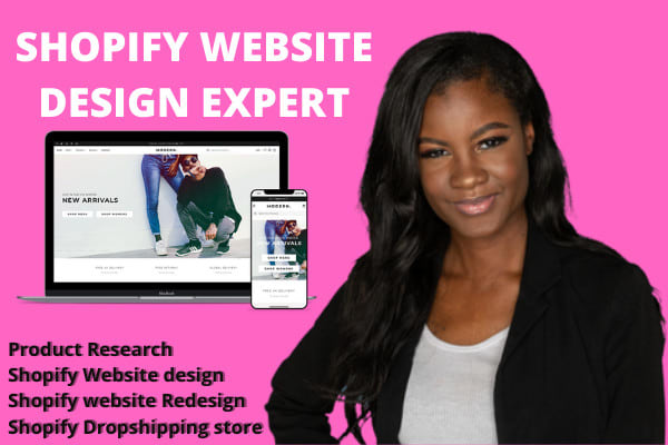 I will do shopify website redesign, shopify website design, ecommerce website