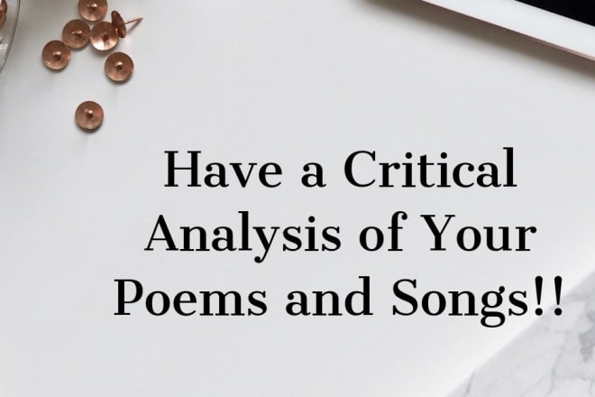 I will do thematic or critical appreciation of poems