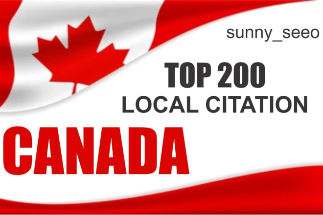 I will do top 200 canada local citations listing and directory submission for local seo