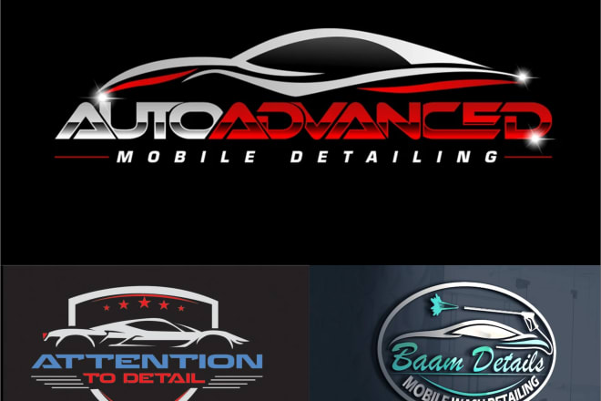 I will do unique automotive detailing and car wash logo