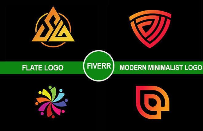 I will do unique minimalist, flat logo design