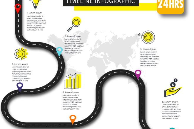I will do unique professional roadmap, timeline infographic designs