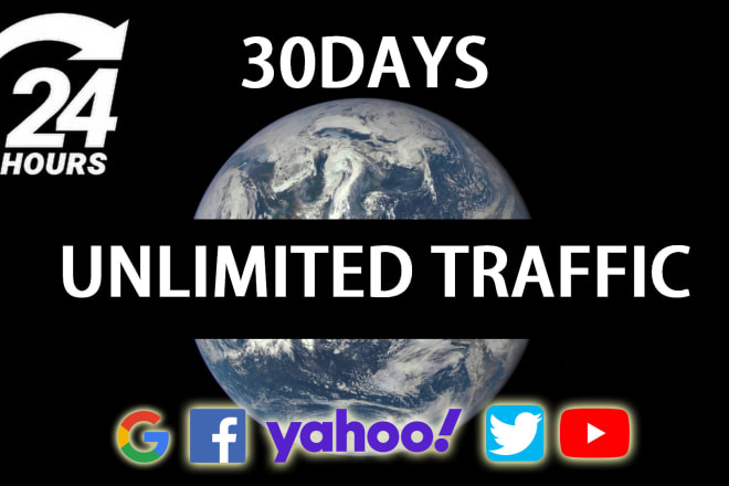 I will do unlimited web traffic by google, twitter, youtube