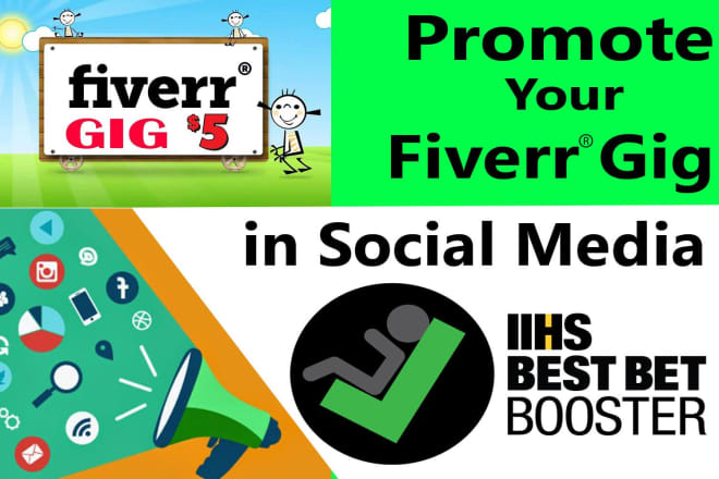 I will do your fiverr gig promotion on social media
