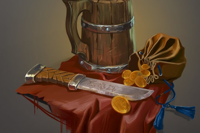 I will draw 2d props and objects, items for your games